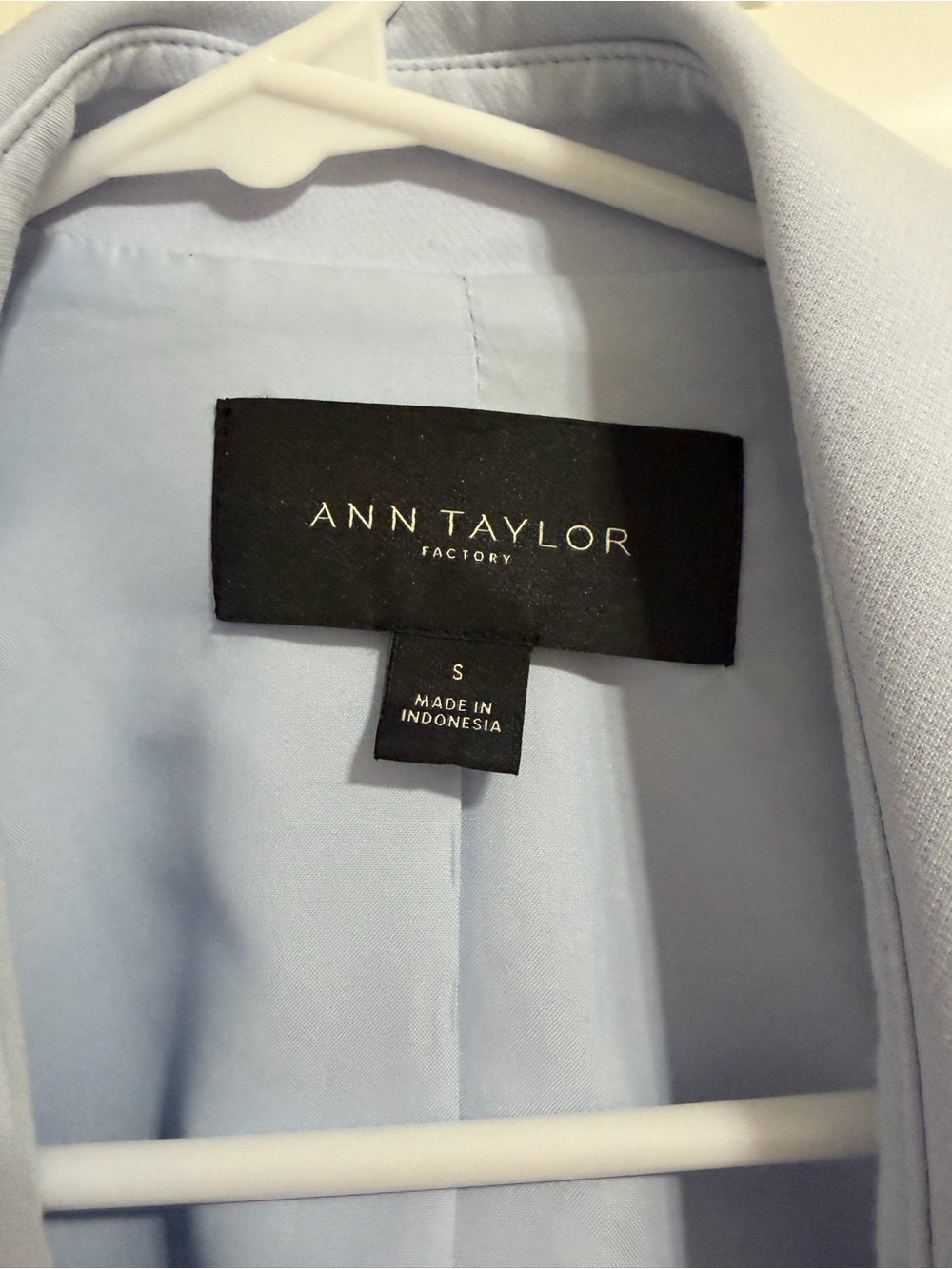 Ann Taylor Women S Light Blue Trench Coat Double Breasted Classic Spring Office - Picture 7 of 14